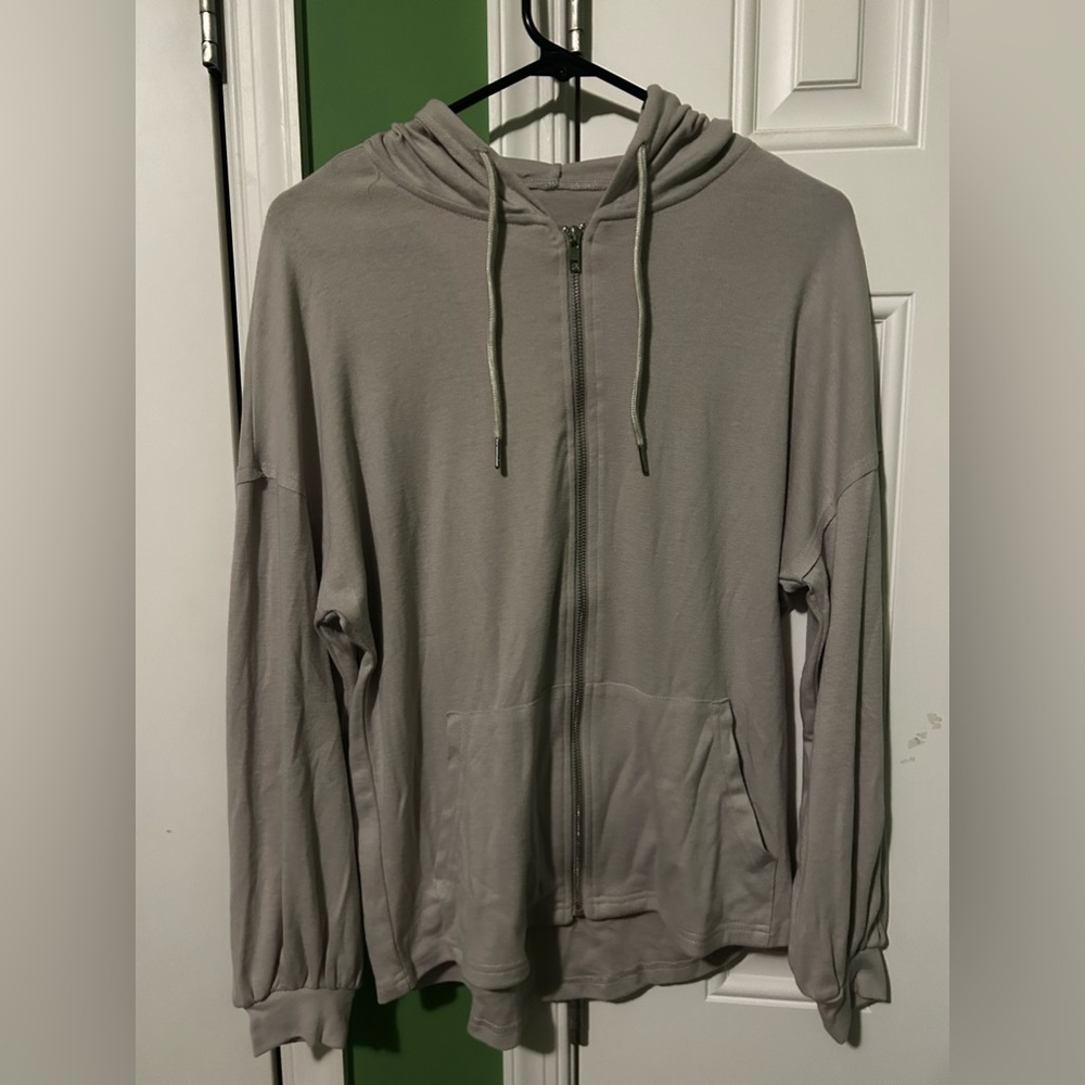 NEW Woman’s Light Grey Zip-Up Hoodie